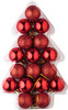 Set de bolas de navidad en estuche en forma de abeto