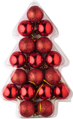 Set de bolas de navidad en estuche en forma de abeto