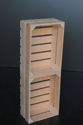 Set de dos cajas en madera de pino macizo para estanteria dos compartimentos - Foto 2