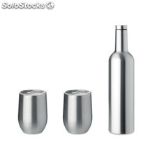 Set de garrafa e caneca prata mate MIMO9971-16