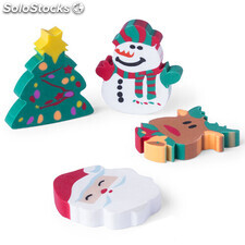 Set de gomas de borrar con originales diseños navideños