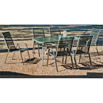 Set de jardín en aluminio modelo Palermo 150/4 compuesto de 1 mesa y 4 sillones