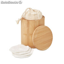 Set de pads en fibre de bambou bois MIMO6306-40
