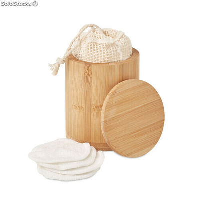 Set de pads en fibre de bambou bois MIMO6306-40