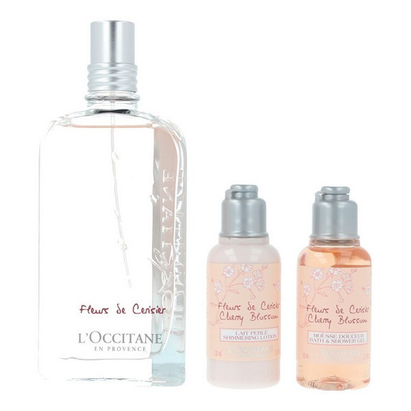 Set De Perfume Mujer Fleurs De Cerisier L Occitane 3 Pcs