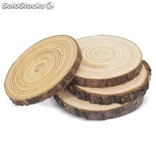 Set de posavasos de madera (4 unid)