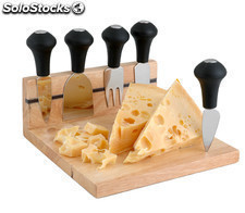Set de tabla de madera para quesos