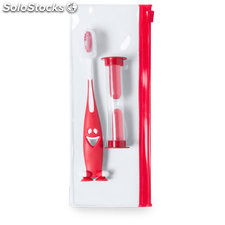 Set dental infantil cepillo dientes neceser y reloj de arena