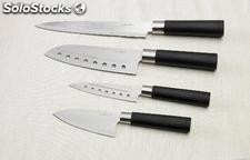 Set di 4 coltelli professionali Santoku in Acciaio