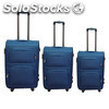 Set di tre valigie colorate assortite