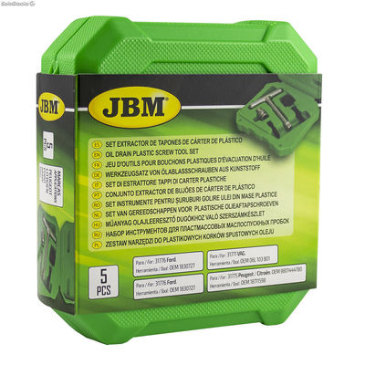 Set extractor de tapones de cárter de plástico (5PCS) jbm 53473 - Foto 4