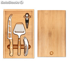 Set formaggio e vino legno MIMO8416-40