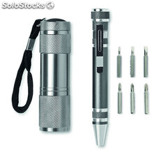 Set linterna con bolígrafo titanio MIMO8559-18