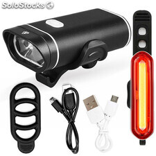 Set luce bicicletta led posteriore anteriore usb strong 500 cb-2