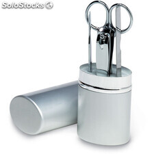 Set manucure, boîte aluminium silver mate MOKC3996-16
