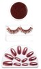 Set maquillaje rojo (maquillaje+uñas+pestañas) pk 6