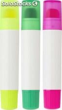 Set marcadores fluorescenes soporte y limpiapantallas
