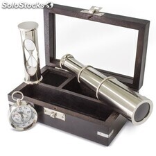 Set miniatura 3 pcs laton silver