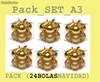 Set Pack A3 (Juego de 24 Bolas de Navidad de alta Calidad) Color Oro