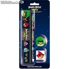 Set papeleria 4 pzs Angry Birds Space