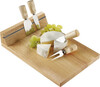 Set para queso con tabla madera y utensilios de corte
