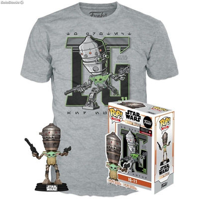 Set POP &amp; t-shirt Star Wars IG-11 With the Child Exclusive taglia M