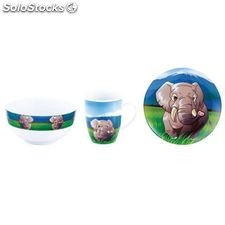 Set porzellan elefant frühstück kinder zeichnungen