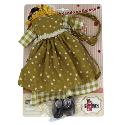 Set ropa muñeca Folk Artesanía vestido flores para muñecas colección Sintra,