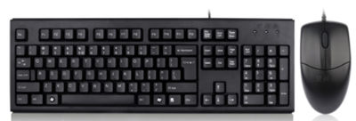 set teclado+raton óptico impermeable con luz de la aguja KK-5520N P+P