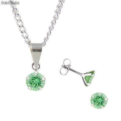 SET ZIRCONIA 6 MM FANCY GREEN