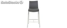 Sgabello da bar alluminio spazzolato PU grigio scuro 66cm gruppo di 2 OLLY