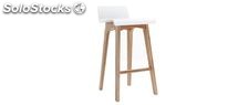 Sgabello / Sedia da bar scandinavo 65cm bianco gambe in legno BALTIK