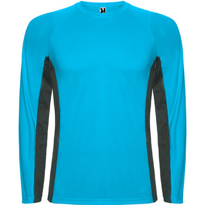 Shanghai long sleeve t-shirt s/xxl turquoise/dark lead ROCA6670051246