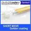 Short wave infrared heating lamp with golden coating