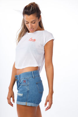 Shorts jeans modernos, personalizados para mulheres - Foto 3