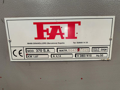 Sierra Cinta marca FAT modelo 370 S.A DI MD Semiautomática - Foto 5
