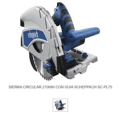 Sierra circular 210MM con guia scheppach sc-PL75 - Foto 3