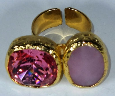 Siete anillos dorados y piedras semipreciosas. Bisutería de calidad. (Bijuland) - Foto 2