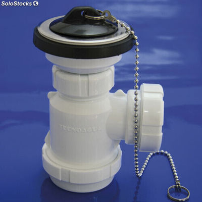 Sifon Botella Extensible T-3-M 1 1/2 Mini con Valvula y tapón