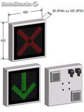 Signalisation à LED croix rouge et flèche verte