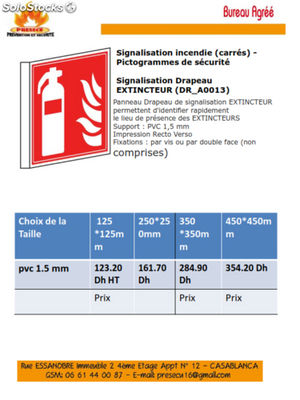 Signalisation incendie (carrés) - Pictogrammes de sécurité Signalisation Drapea - Photo 3