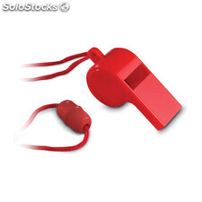 Silbato con cordón seguridad rojo MIMO7168-05