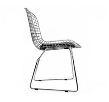 Silla Bertoia malla de acero Blanco