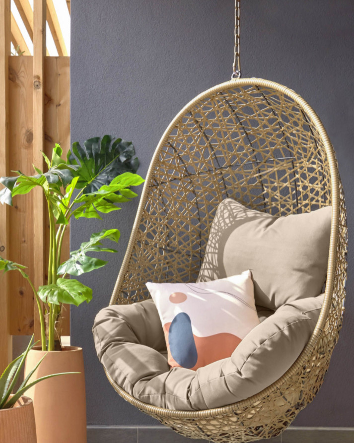 SILLA COLGANTE CLAUDINE de cuerda tipo Egg Chair