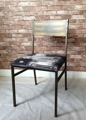 Silla de cafetería silla cojin suave respaldo acero tipo industrial - Foto 2