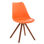Silla de Diseño / Confidente ALMA nogal, muy exclusiva color naranja - 2