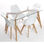 Silla de diseño madera de haya cojin similpiel Torre - Foto 2