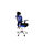 Silla de escritorio Carla en azul y negro. Alto: 107-117, Ancho: 64, Fondo: 67 - 1