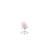 Silla de escritorio giratoria Brisa acabado rosa/blanco, 93-101 cm(alto)60