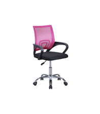 Silla de escritorio giratoria Vita acabado negro/rosa, 90/102 cm(alto)60